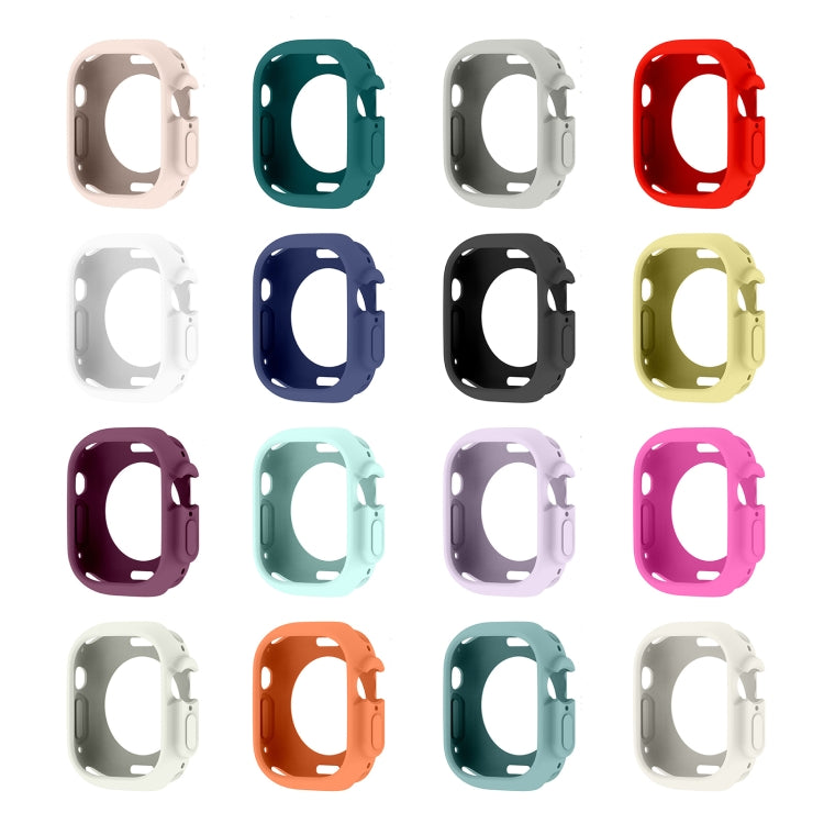 For Apple Watch Ultra 49mm Candy TPU Protective Case(Plum)