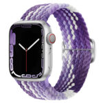 Buckle Nylon Braided Watch Band For Apple Watch Series 8&7 41mm / SE 2&6&SE&5&4 40mm / 3&2&1 38mm(Purple)