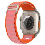 For Apple Watch Ultra 49mm Nylon Watch Band (Orange+Pink)