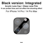 For iPhone 14 Pro / 14 Pro Max imak High Definition Integrated Glass Lens Film Black Version