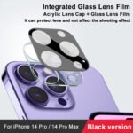 For iPhone 14 Pro / 14 Pro Max imak High Definition Integrated Glass Lens Film Black Version