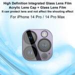 For iPhone 14 Pro / 14 Pro Max imak High Definition Integrated Glass Lens Film