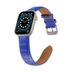 Genuine Leather Watch Band For Apple Watch Ultra 49mm / Series 8&7 45mm / SE 2&6&SE&5&4 44mm / 3&2&1 42mm(Blue)