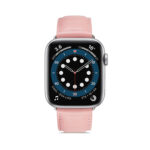 Genuine Leather Watch Band For Apple Watch Ultra 49mm / Series 8&7 45mm / SE 2&6&SE&5&4 44mm / 3&2&1 42mm(Pink)