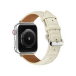 Genuine Leather Watch Band For Apple Watch Ultra 49mm / Series 8&7 45mm / SE 2&6&SE&5&4 44mm / 3&2&1 42mm(Beige)