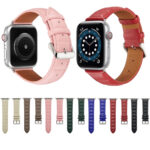 Genuine Leather Watch Band For Apple Watch Ultra 49mm / Series 8&7 45mm / SE 2&6&SE&5&4 44mm / 3&2&1 42mm(Green)