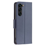 For Samsung Galaxy S23+ 5G Litchi Texture Pure Color Leather Phone Case(Blue)