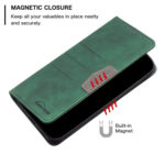 For Samsung Galaxy S23+ 5G BF10 Color Block Magnetic Flip Leather Phone Case(Green)