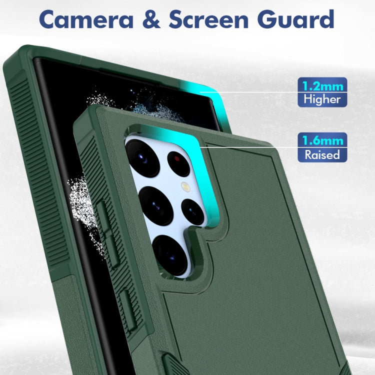 For Samsung Galaxy S22 Ultra 5G 2 in 1 PC + TPU Phone Case(Dark Green)