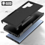 For Samsung Galaxy S22 Ultra 5G 2 in 1 PC + TPU Phone Case(Black)