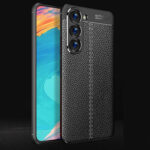 For Samsung Galaxy S23+ 5G Litchi Texture Shockproof TPU Phone Case(Black)