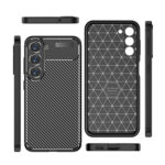 For Samsung Galaxy S23 5G Carbon Fiber Texture Shockproof TPU Phone Case(Black)