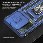 For Samsung Galaxy S20 FE Armor PC + TPU Camera Shield Phone Case(Navy Blue)