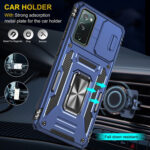 For Samsung Galaxy S20 FE Armor PC + TPU Camera Shield Phone Case(Navy Blue)