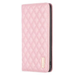 For Samsung Galaxy S20 Diamond Lattice Magnetic Leather Flip Phone Case(Pink)