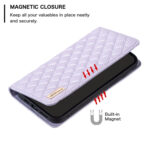 For Samsung Galaxy S20 Diamond Lattice Magnetic Leather Flip Phone Case(Purple)