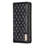 For Samsung Galaxy S20 Diamond Lattice Magnetic Leather Flip Phone Case(Black)