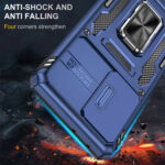 For Samsung Galaxy S23 Ultra 5G Armor PC + TPU Camera Shield Phone Case(Navy Blue)