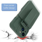 For Samsung Galaxy S23 Ultra 5G Explorer Series Back Clip Holder PC Phone Case(Dark Green)