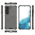 For Samsung Galaxy S23 5G Shockproof Honeycomb PC + TPU Protective Phone Case(Black)