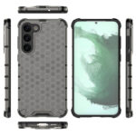 For Samsung Galaxy S23+ 5G Shockproof Honeycomb PC + TPU Protective Phone Case(Black)