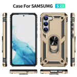 For Samsung Galaxy S23 5G Shockproof TPU + PC Phone Case(Gold)