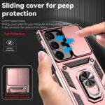 For Samsung Galaxy S23 Ultra 5G Sliding Camshield Holder Phone Case(Rose Gold)