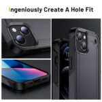 For iPhone 14 Plus 2 in 1 Soft TPU Hard PC Phone Case(Grey)