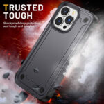 For iPhone 14 Pro 2 in 1 Soft TPU Hard PC Phone Case(Grey)