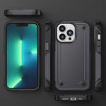 For iPhone 12 Pro Max 2 in 1 Soft TPU Hard PC Phone Case(Grey)