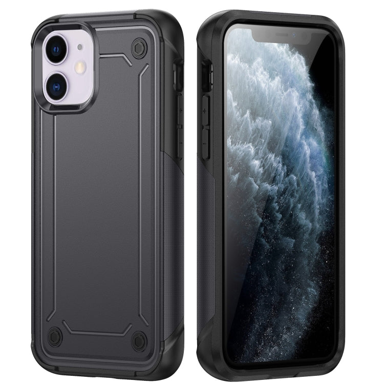 For iPhone 11 2 in 1 Soft TPU Hard PC Phone Case(Grey)