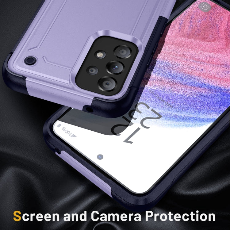 For Samsung Galaxy S20 / S20 FE 5G 2 in 1 Soft TPU Hard PC Phone Case(Purple Royal Blue)