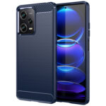 For Xiaomi Redmi Note 12 Pro China Brushed Texture Carbon Fiber TPU Case(Blue)