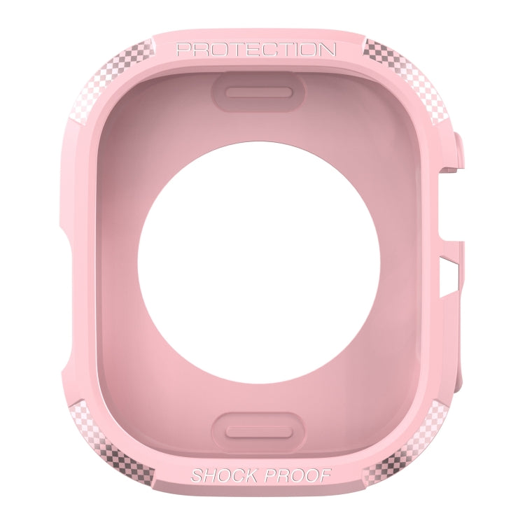 Carbon Fiber Shockproof Case For Apple Watch Ultra 49mm(Pink)