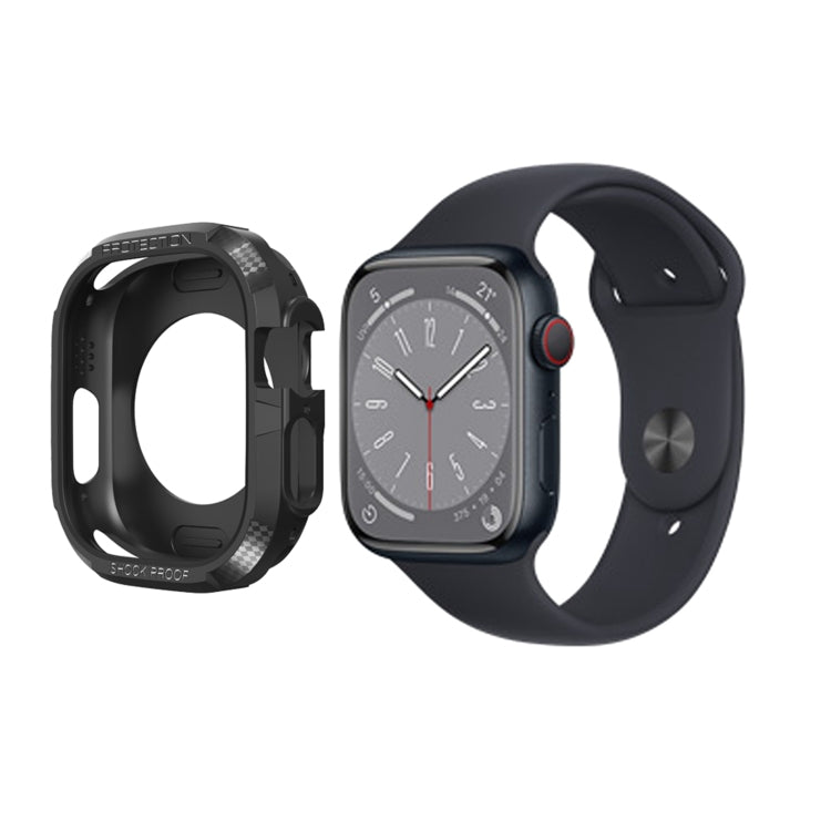 Carbon Fiber Shockproof Case For Apple Watch Ultra 49mm(Black)