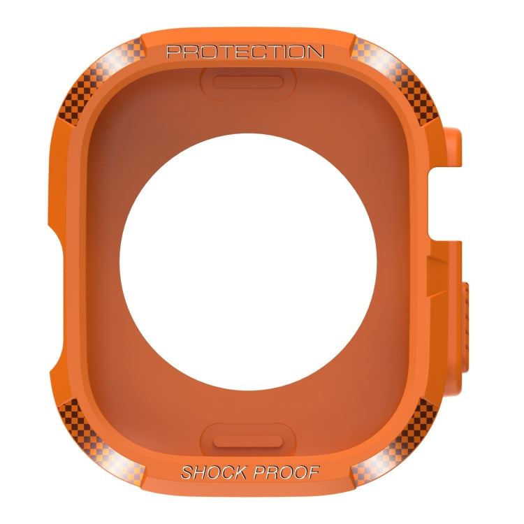 Carbon Fiber Shockproof Case For Apple Watch Ultra 49mm(Orange)