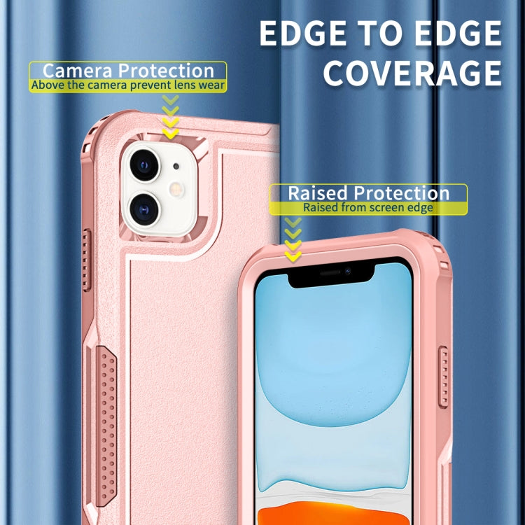 For iPhone 11 3 in 1 PC + TPU Shockproof Phone Case(Pink)