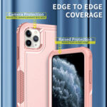 For iPhone 11 Pro 3 in 1 PC + TPU Shockproof Phone Case(Pink)