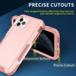 For iPhone 11 Pro 3 in 1 PC + TPU Shockproof Phone Case(Pink)