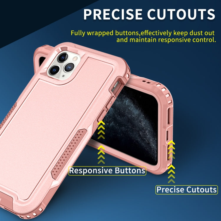 For iPhone 11 Pro 3 in 1 PC + TPU Shockproof Phone Case(Pink)