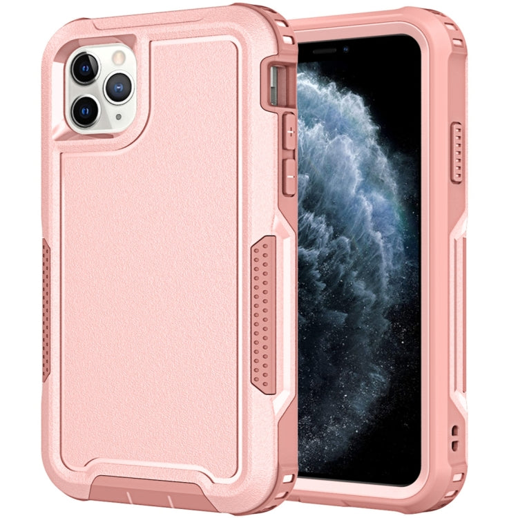 For iPhone 11 Pro Max 3 in 1 PC + TPU Shockproof Phone Case(Pink)