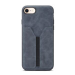 For iPhone SE 2022 / SE 2020 / 7 / 8 Denior DV Elastic Card PU Back Cover Phone Case(Grey)