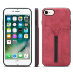 For iPhone SE 2022 / SE 2020 / 7 / 8 Denior DV Elastic Card PU Back Cover Phone Case(Red)