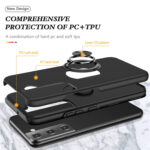 For Samsung Galaxy S23 5G PC + TPU Magnetic Phone Case with Invisible Ring Holder(Black)