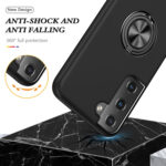 For Samsung Galaxy S23 5G PC + TPU Magnetic Phone Case with Invisible Ring Holder(Black)