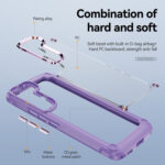 For Samsung Galaxy S23 5G Soft TPU Clear PC Shockproof Phone Case(Purple)