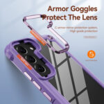 For Samsung Galaxy S23+ 5G Soft TPU Clear PC Shockproof Phone Case(Purple)