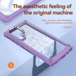 For Samsung Galaxy S23 Ultra 5G Soft TPU Clear PC Shockproof Phone Case(Purple)