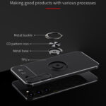 For Samsung Galaxy S23+ 5G Metal Ring Holder TPU Phone Case(Black)