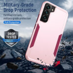 For Samsung Galaxy S23 5G Pioneer Armor PC + TPU Phone Case(Pink)